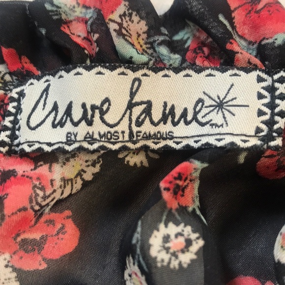 Sheer floral black top - Picture 4 of 5